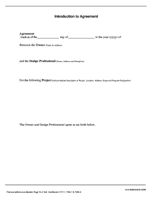 HUD-51915 Agreement Between Owner and Design Professional