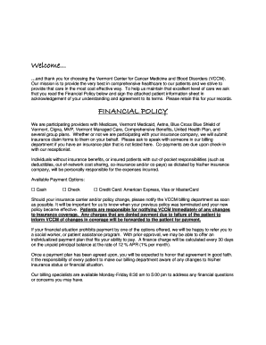 Vermont Cancer Center Patient Information Form