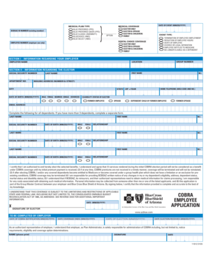 COBRA Continuation Coverage Election Form