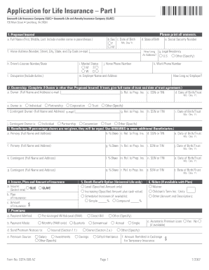 Application for Life Insurance