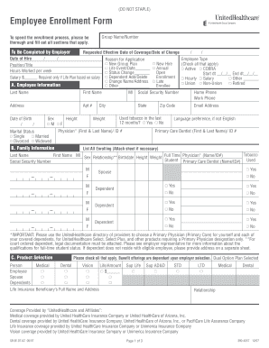 Employee Enrollment Form