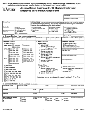 Arizona Employee Enrollment/Change Form