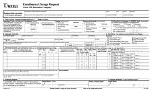 Aetna Enrollment/Change Request Form