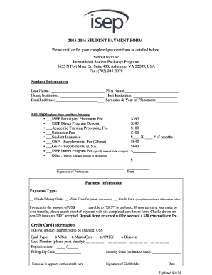Student Payment Form