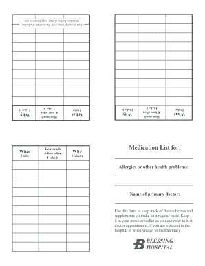 Medication List Form