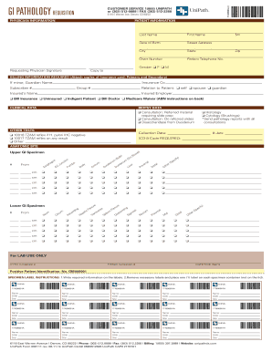 GI Pathology Requisition Form