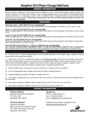 Hoopfest 2014 Player Change/Add Form