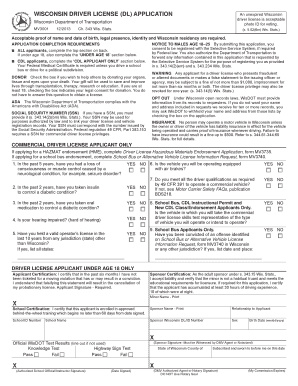 Wisconsin Driver License Application