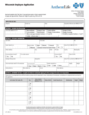 Wisconsin Employee Application