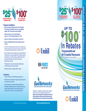 New Hampshire Programmable Thermostat Rebate Form