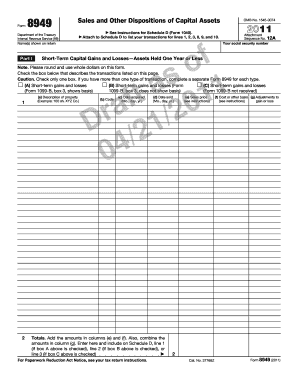 IRS Form 8949 Draft 2011
