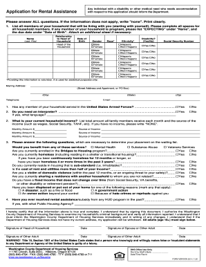 Washington County Rental Assistance Application