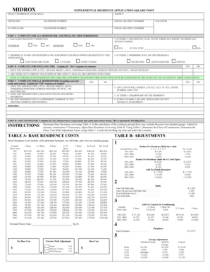 Supplemental Residence Application