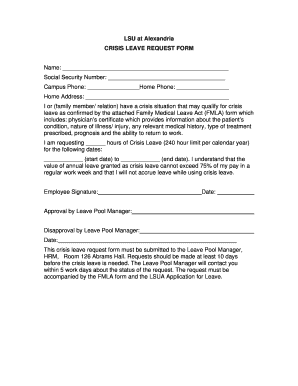 CRISIS LEAVE APPLICATION - fas lsua