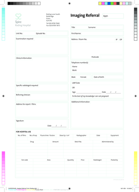 Imaging Referral Form