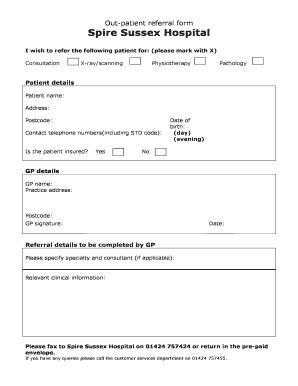 Outpatient Referral Form