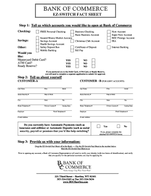 Bank of Commerce EZ-Switch Kit