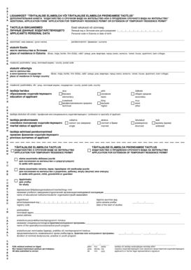 Application for Temporary Residence Permit or Extension