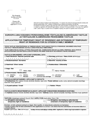 EU Family Member Temporary Residence Application
