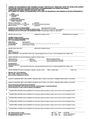 Estonian Residence Permit Invitation Form