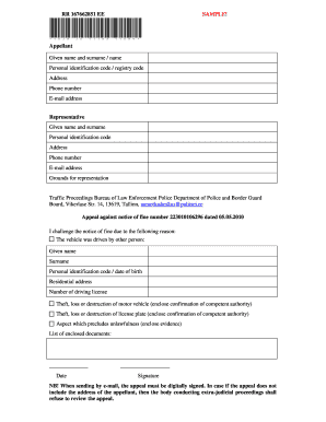 Appeal Against Traffic Fine