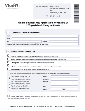 Thailand Business Visa Application