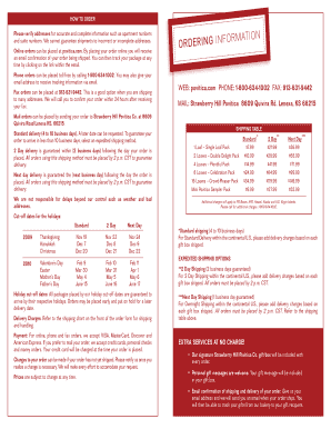 Strawberry Hill Povitica Order Form