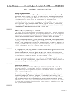 Microdermabrasion Client Consent Form