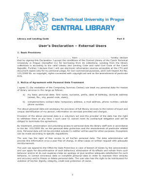 Library Borrowing Declaration
