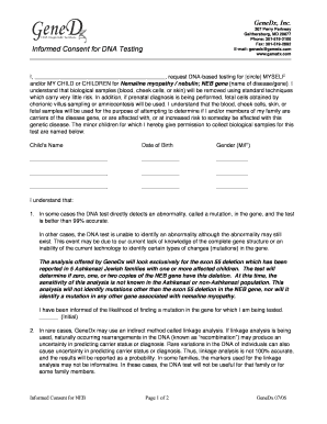 Informed Consent for DNA Testing