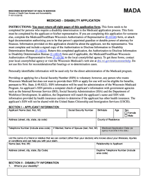 Wisconsin Medicaid Disability Application