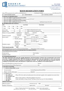 Room Reservation Form