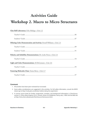 Glue-Ball Laboratory Teacher's Guide