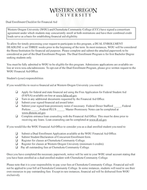 Dual Enrollment Application for Financial Aid