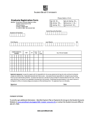 Graduate Registration Form