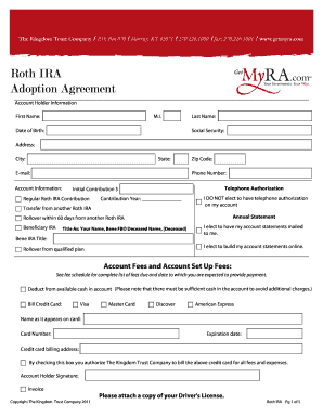 Roth IRA Adoption Agreement