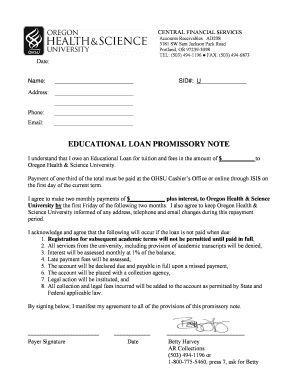 Educational Loan Promissory Note
