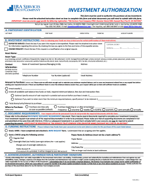 Investment Authorization Form
