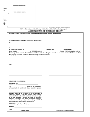 California Assignment of Deed of Trust