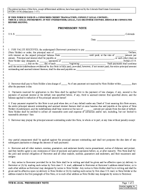 Colorado Promissory Note