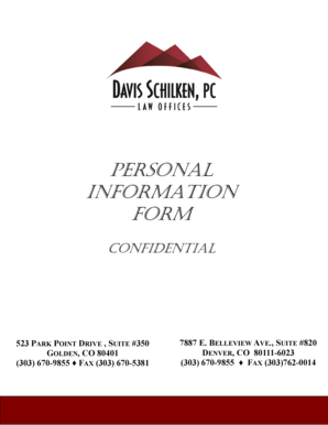 Personal Information Form