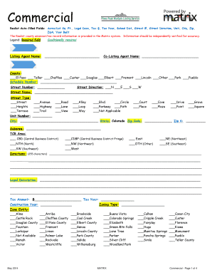 Colorado Commercial Property Listing Form