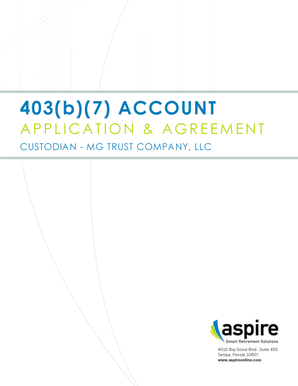403(b)(7) Account Application and Agreement