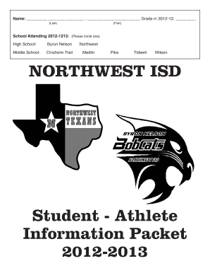 Northwest ISD Student-Athlete Information Packet