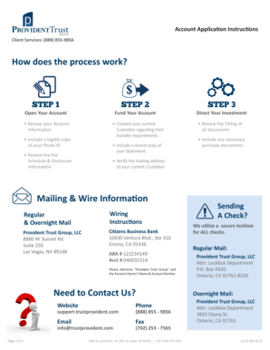 Individual Retirement Account Application