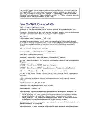 Form 33-506F6 Firm Registration
