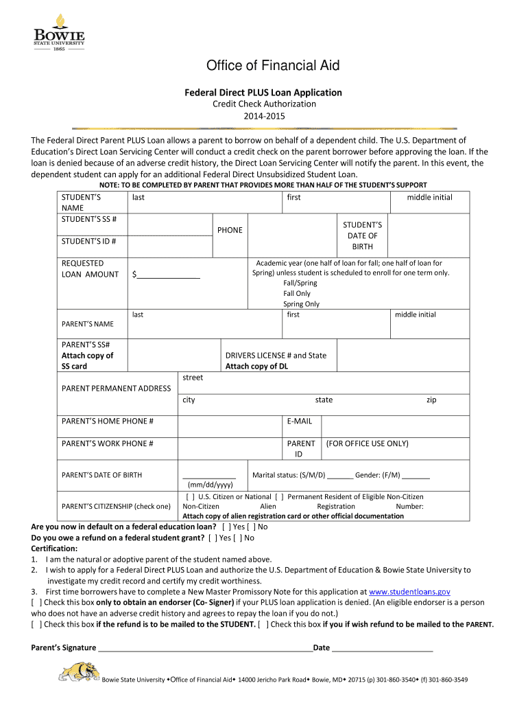 bowie state financial aid disbursement Preview on Page 1