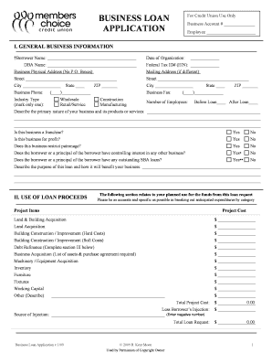 Business Loan Application Form