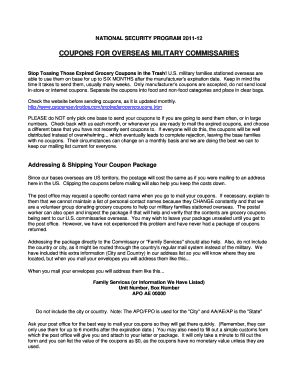 Military Family Coupon Program