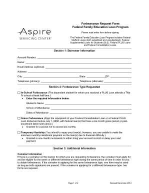 Forbearance Request Form